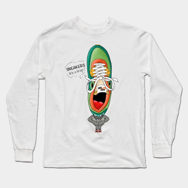 Sneakerhead White Long Sleeve T-Shirt by WkDesign